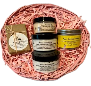 Exotic Creams Soaps and Candle basket